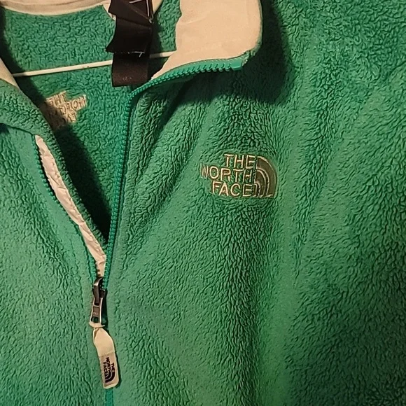 Spring green north face fleece jacket zip medium - Picture 2 of 7